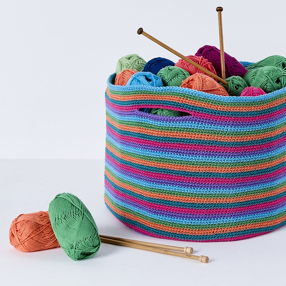 Brighton Cotton Blend Rainbow Basket Project