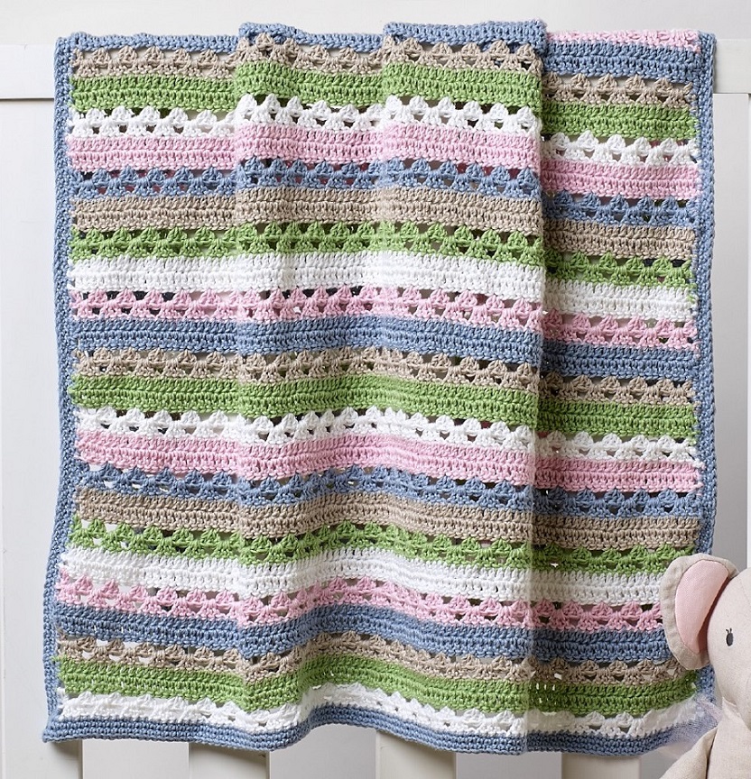 Brighton Pastel Crochet Pram Blanket Project