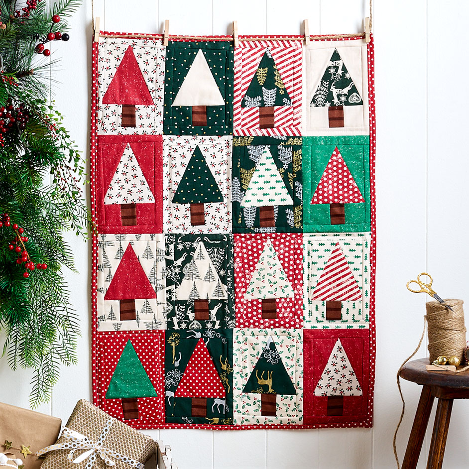 Ornaments christmas sewn quilted sew auburn ornament fabric Christmas Quilt Wall Hanging Project | Spotlight New Zealand