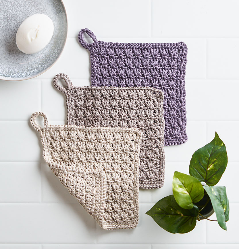 Crochet Bamboo Cotton Wash Cloths Project