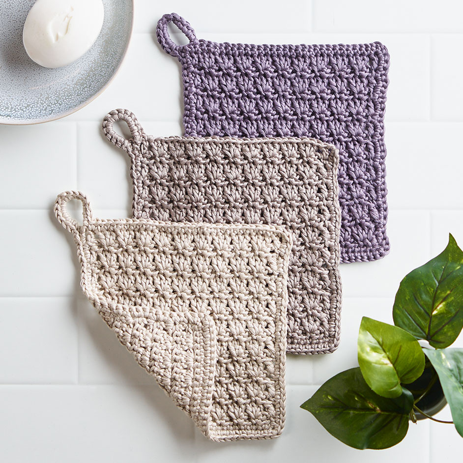 Crochet Bamboo Cotton Wash Cloths Project