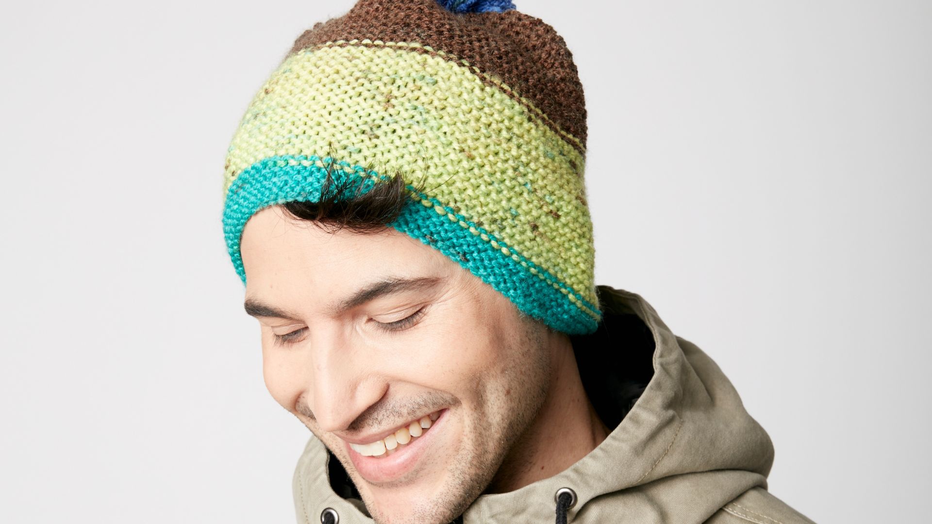 Knit a handmade beanie to keep your father figure warm and cosy this winter