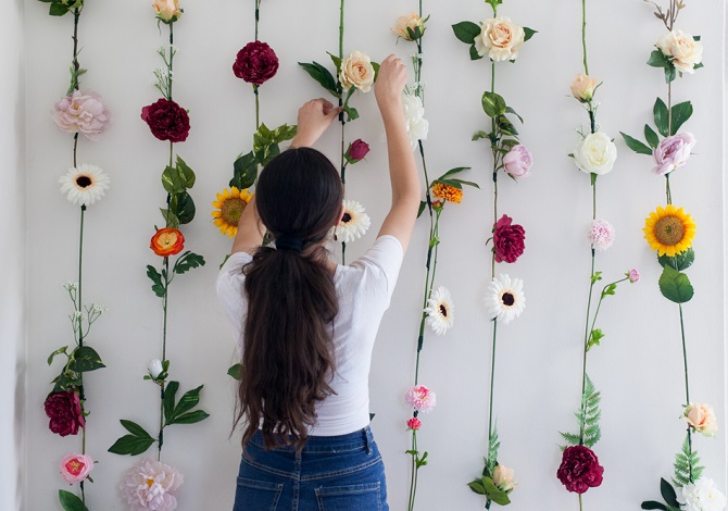 These DIY flower dangles are super pretty & easy to make