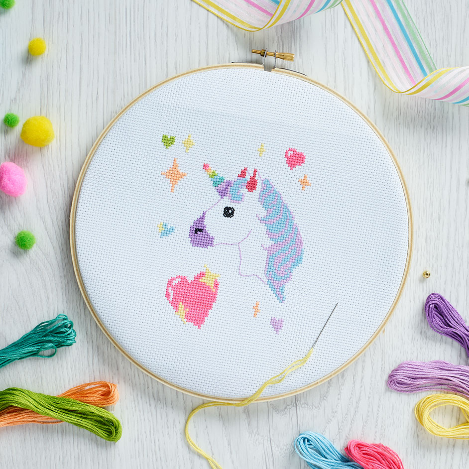 DMC Unicorn Embroidery Project