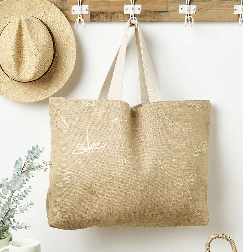 Dragonfly Hessian Bag Project