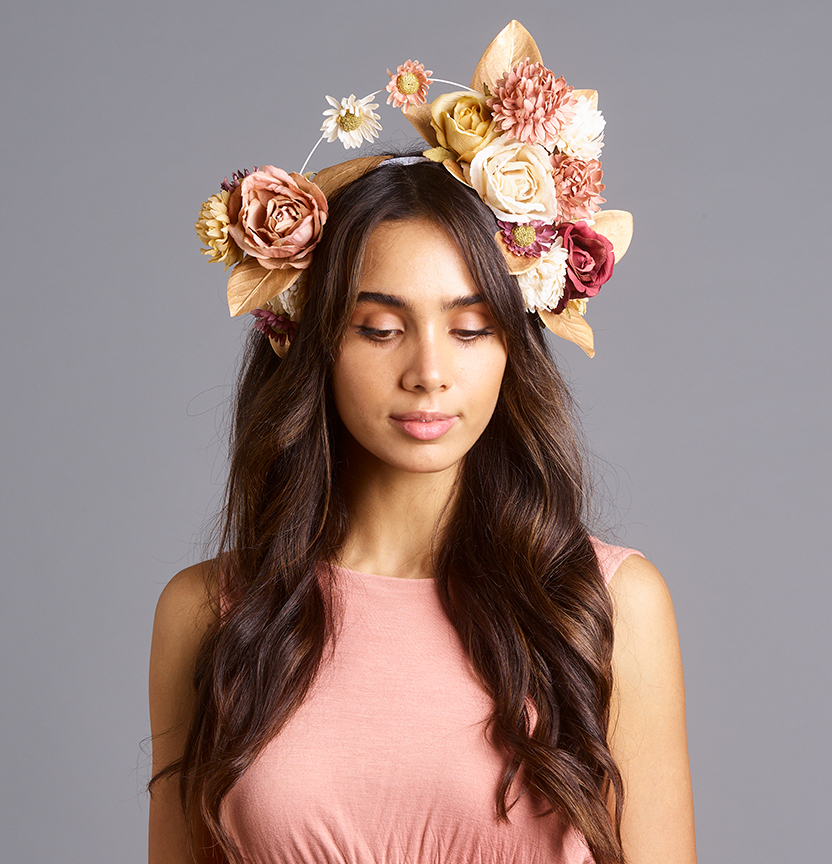 Dusty Floral Head Piece Project