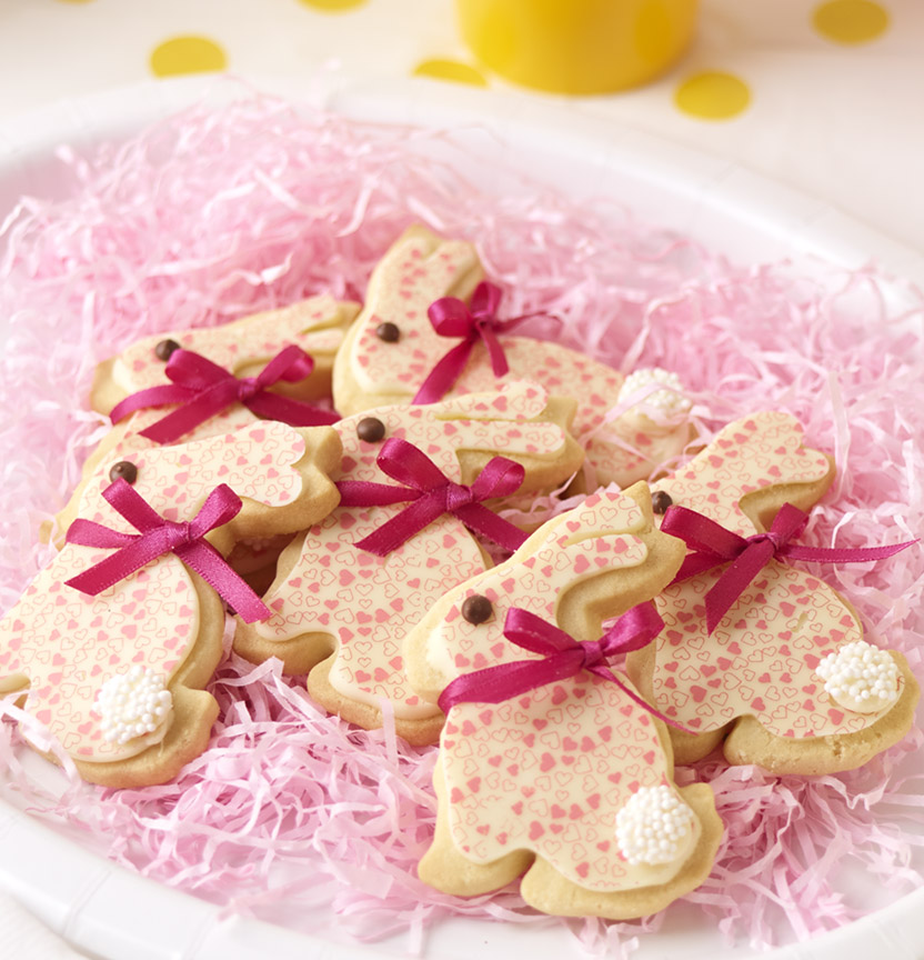 Easter Bunny Heart Transfer Cookie Project