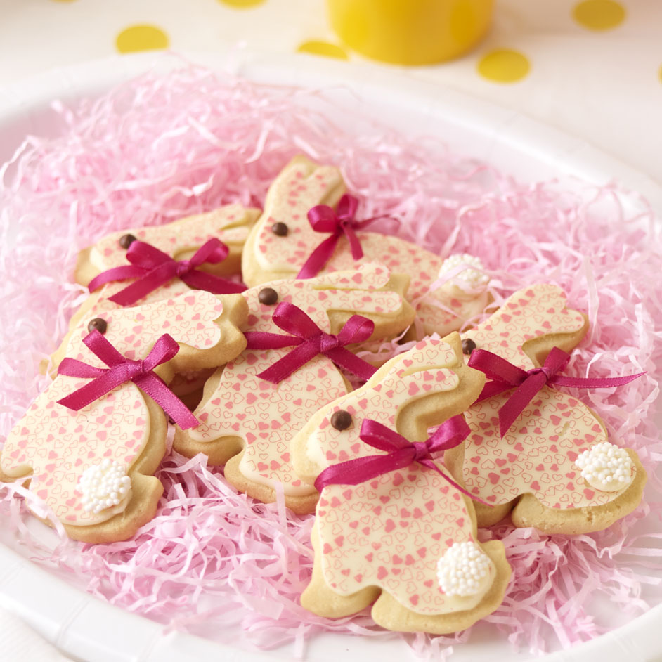 Easter Bunny Heart Transfer Cookie Project