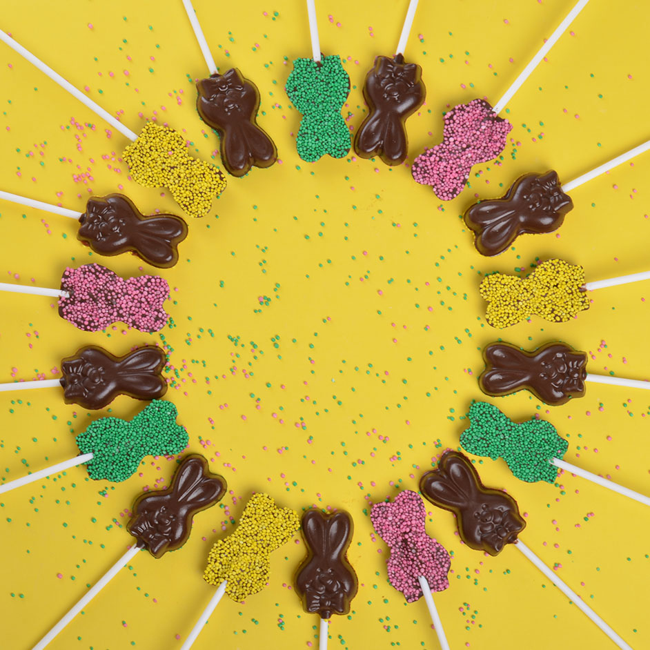 Easter Chocolate Bunny Lollipops Project