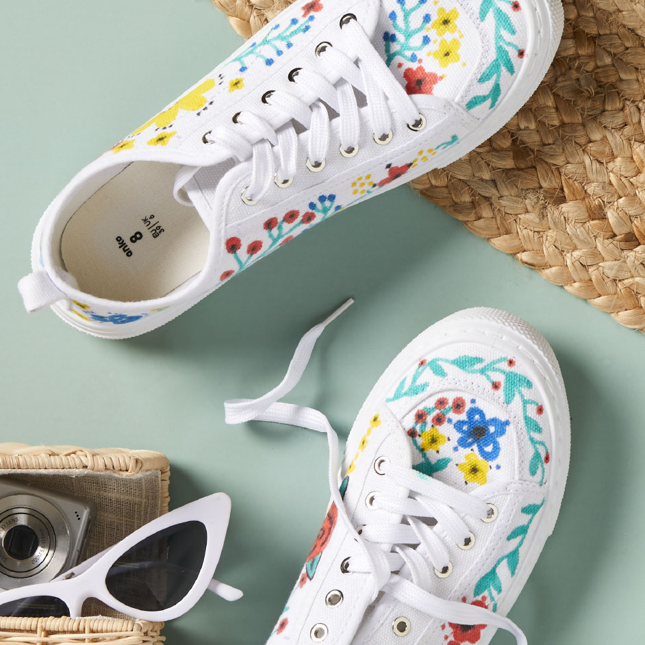 Faber Castell Fabric Marker Sneakers Project