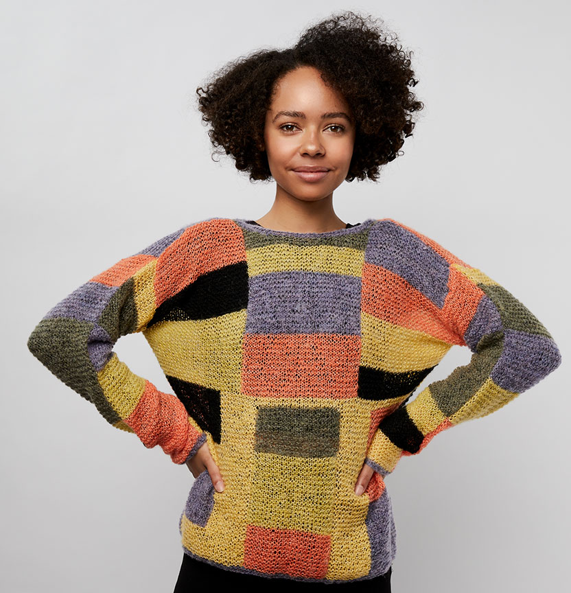 Faux Mo Patchwork Sweater Project
