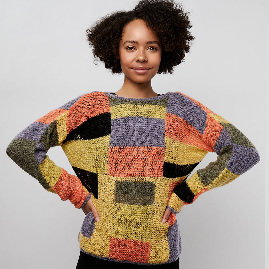 Faux Mo Patchwork Sweater Project