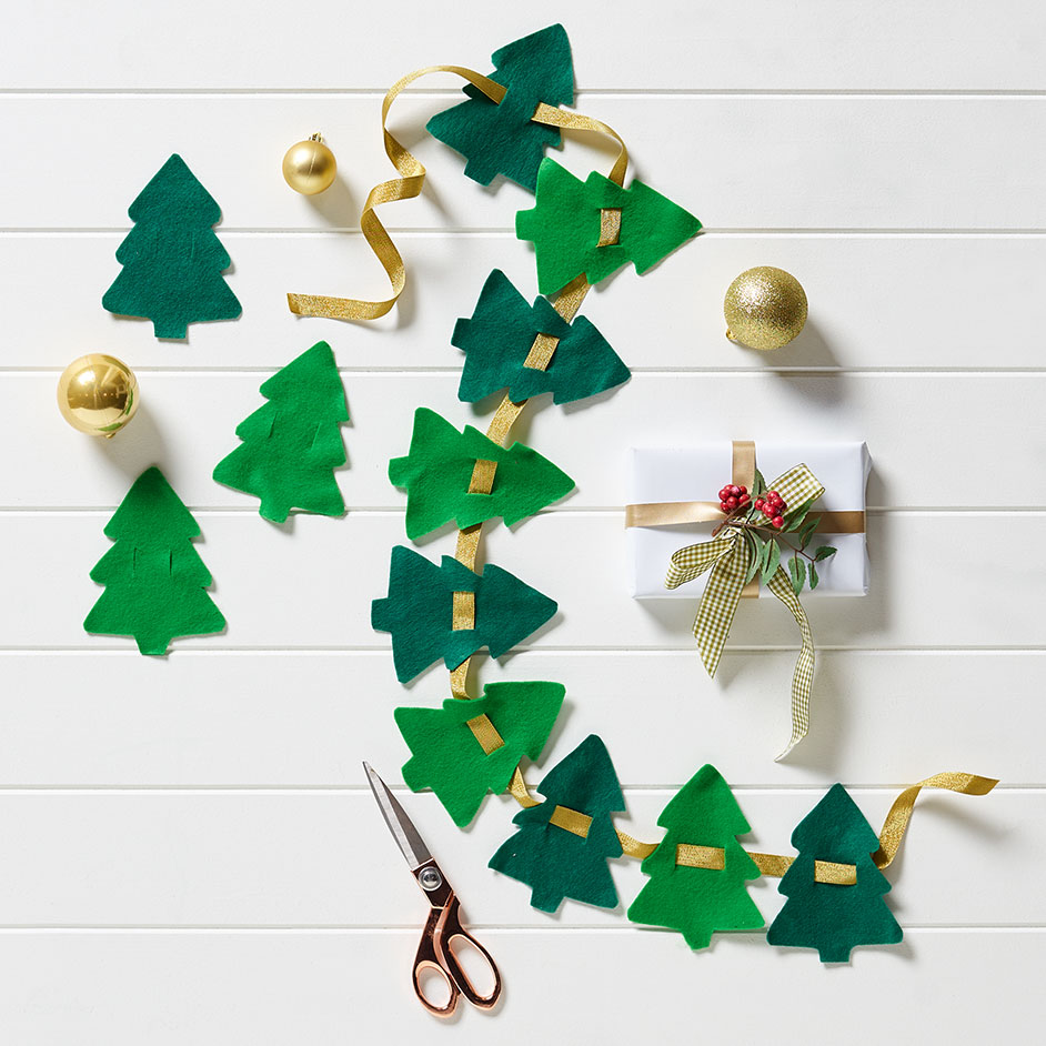 Felt Christmas Tree Garland Project Spotlight New Zealand Felt Garlands Christmas