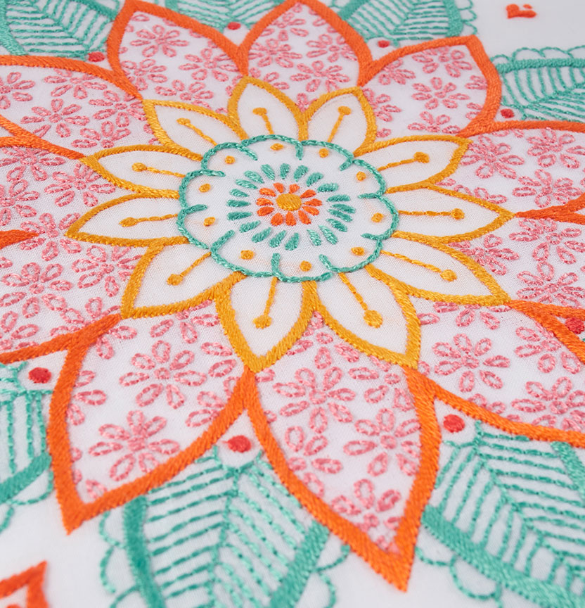 Floral Kaleidoscope Embroidery Project