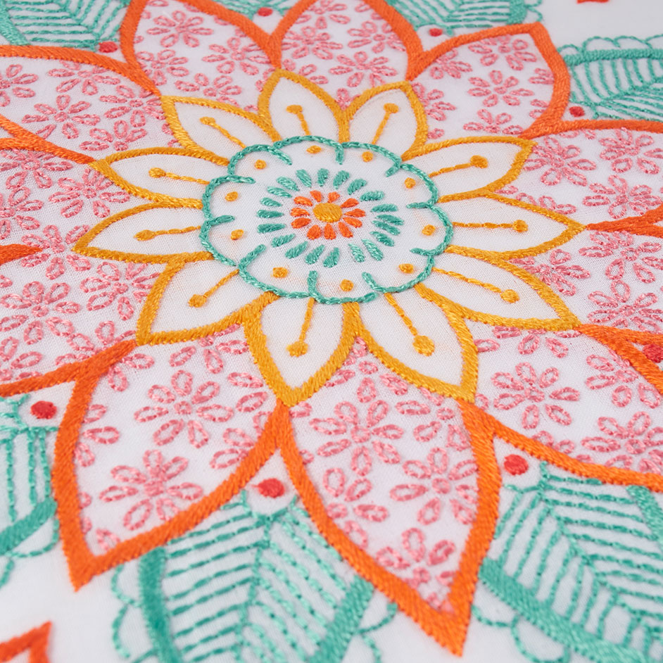 Floral Kaleidoscope Embroidery Project
