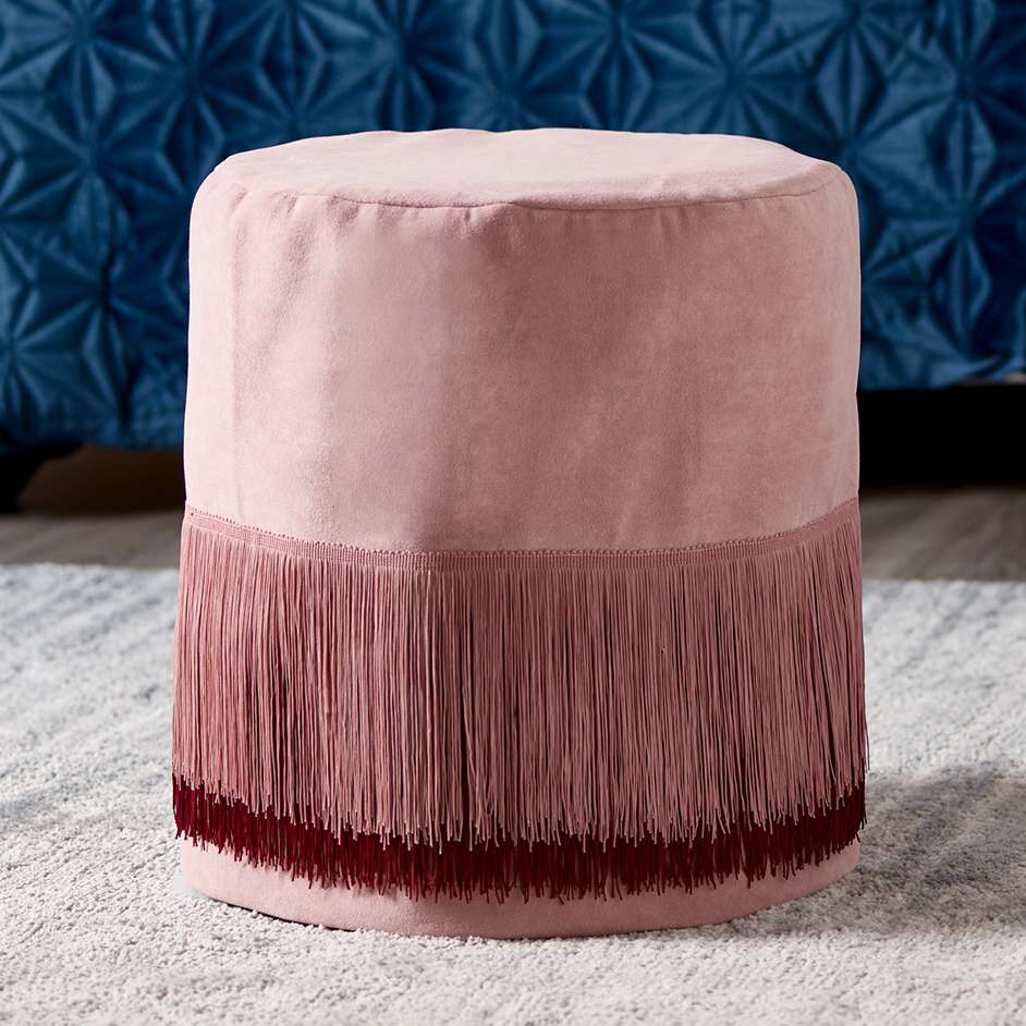 Fringe Ottoman Cover Project