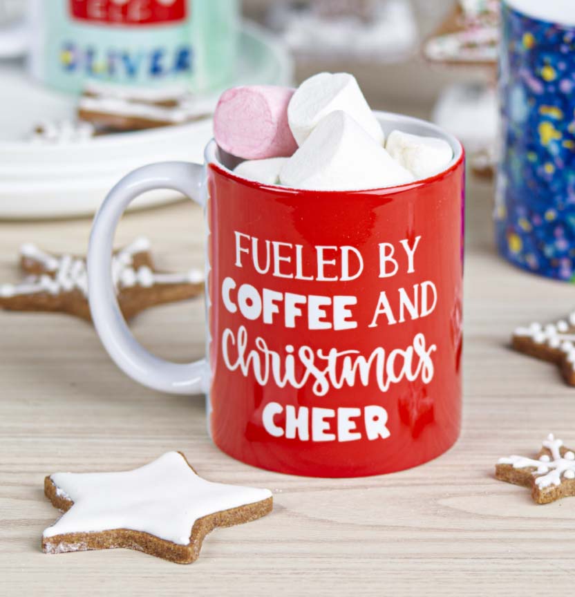 Fueled by Coffee & Christmas Cheer Mug Project
