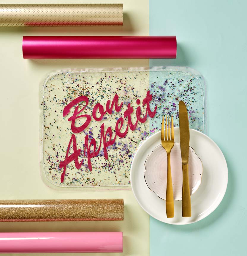 Glitter Placemats Project