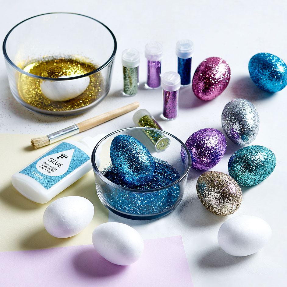 Glittered Egg Centrepiece Project