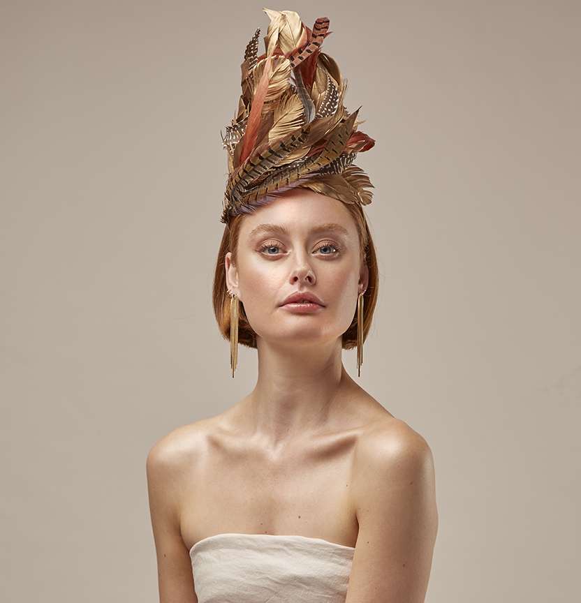 Gold Feather Fascinator Project