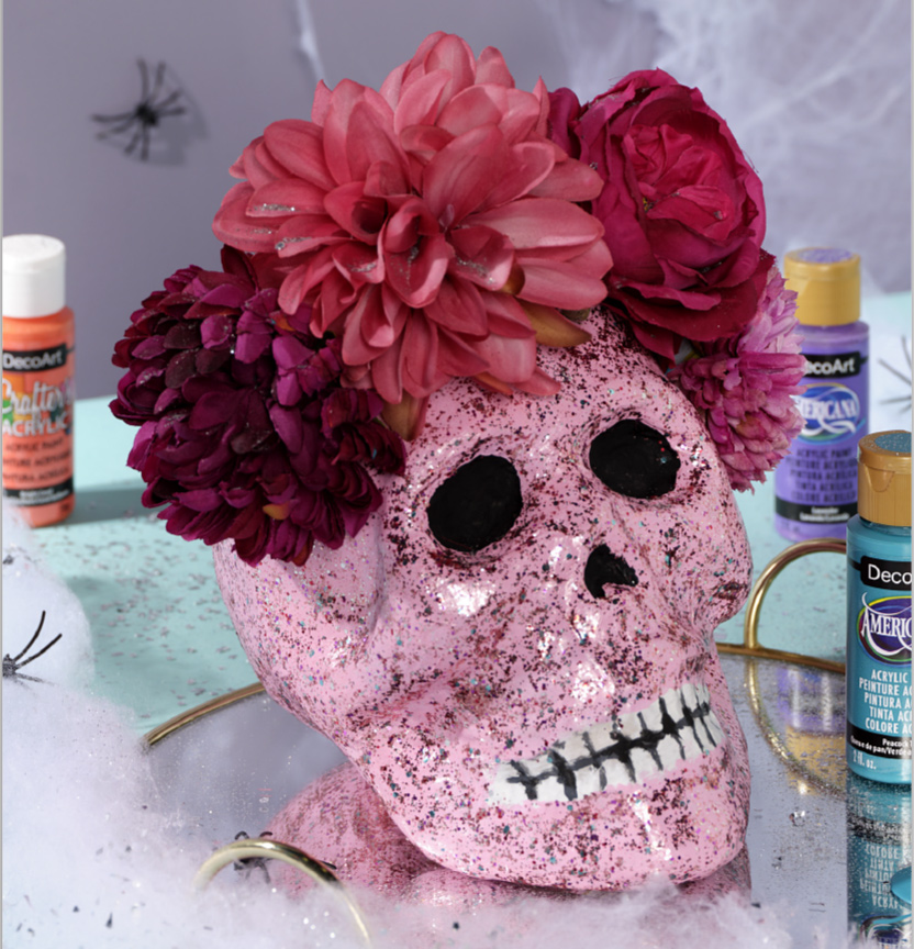 Halloween Glitter Skull Project