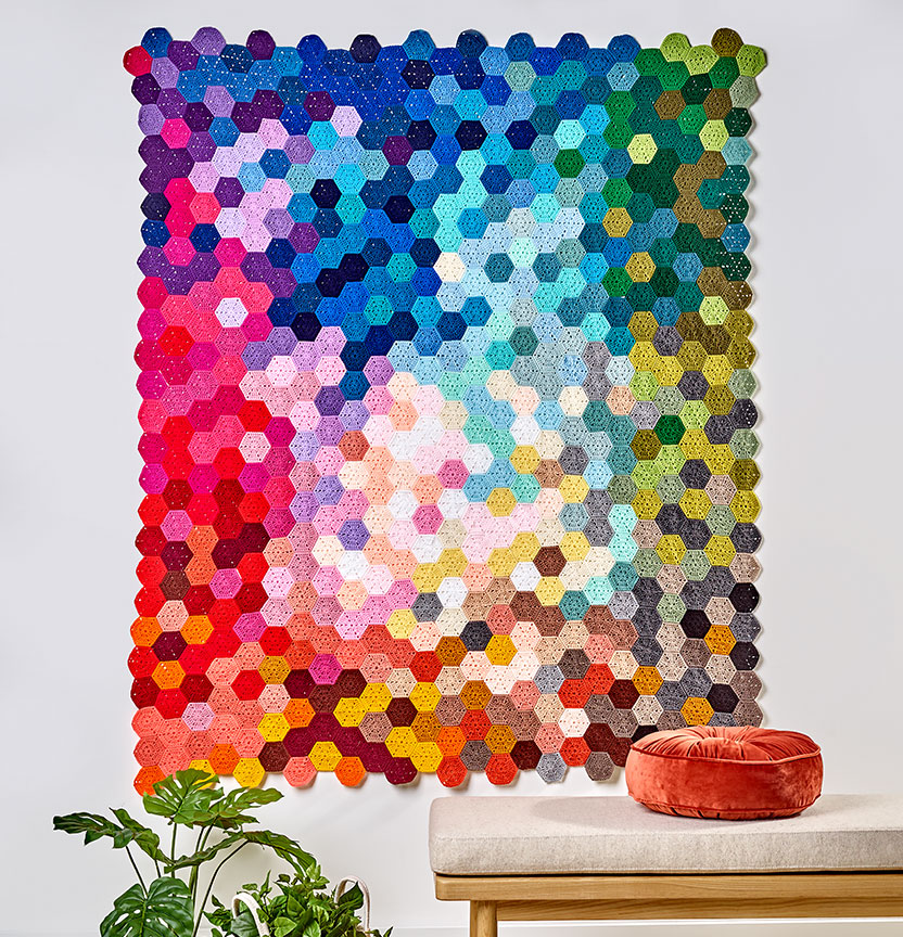 Hexagon Throw Wall Hanging Project