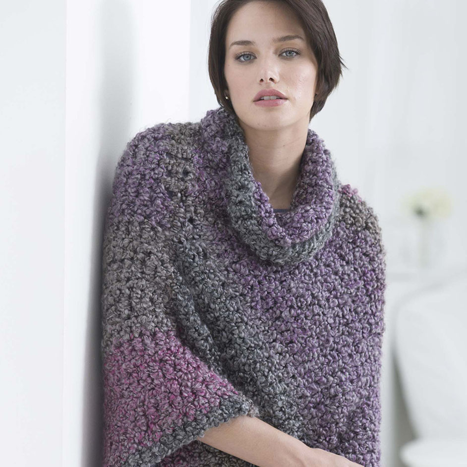 Homespun Thick And Cozy Cowl Poncho Project