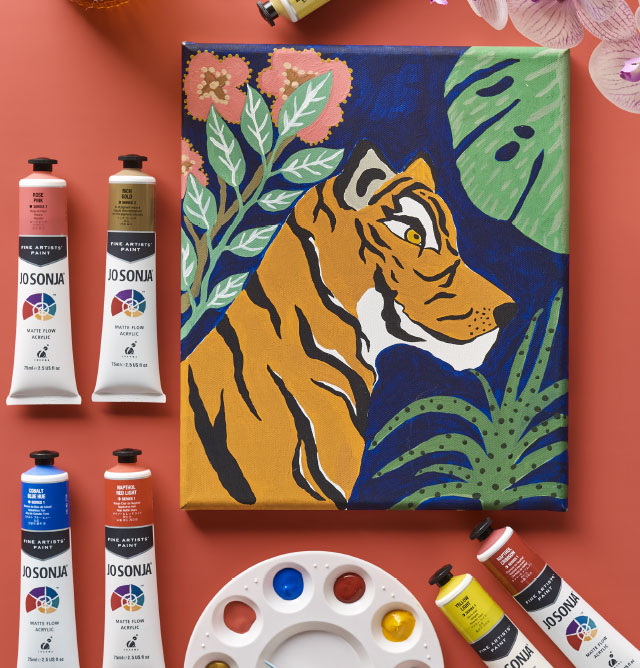 Jo Sonja Tiger Painting Project