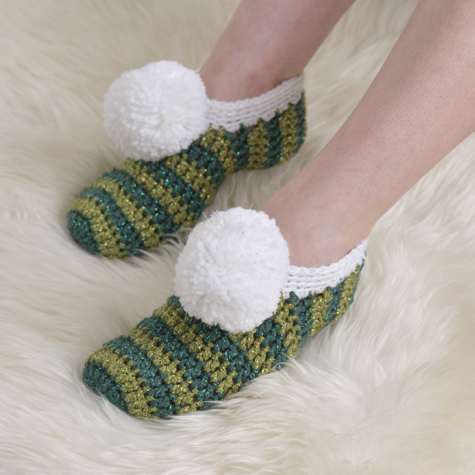 Jolly &amp; Joy Christmas Slippers Project
