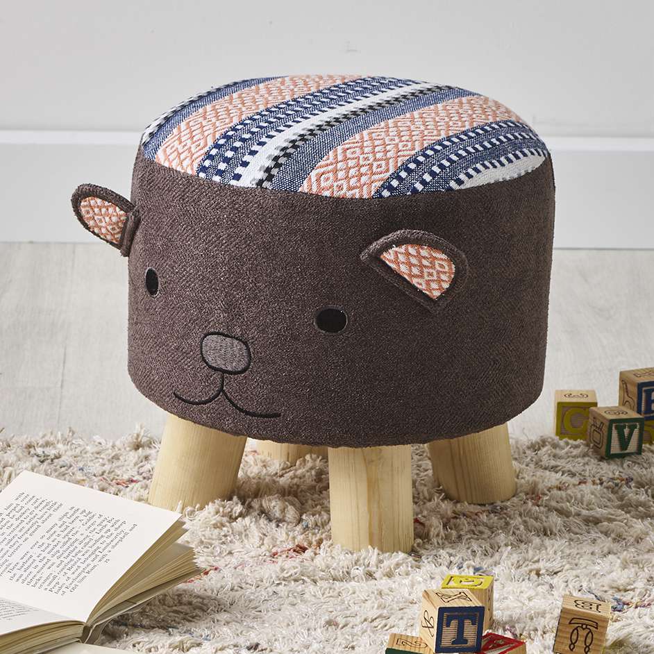 Kids Teddy Bear Stool Cover Project