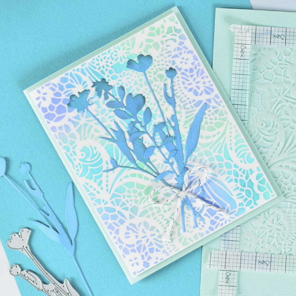Lace Stencilled Card Project