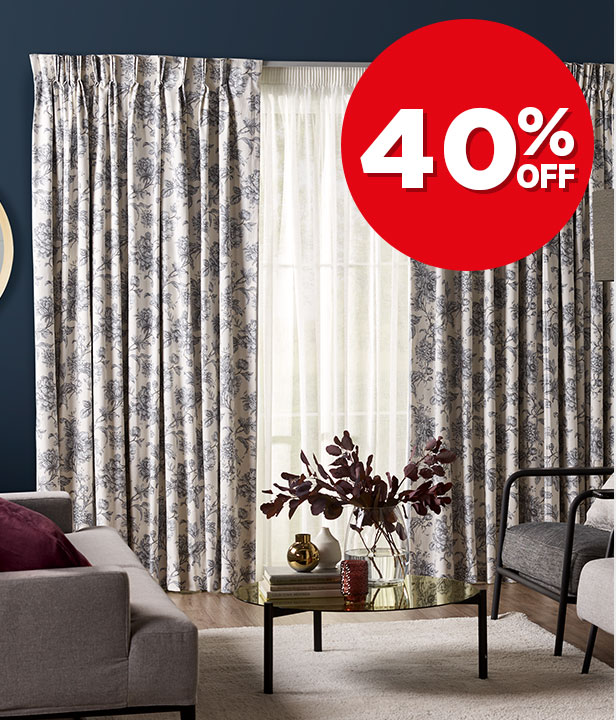 40% Off Made To Measure Curtains, Blinds & Upholstery