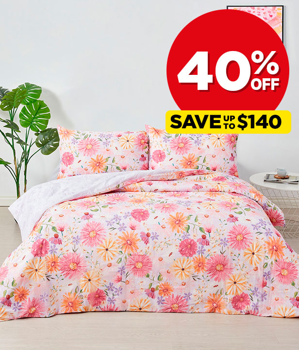 40% Off Quilt Cover Sets & Sheets