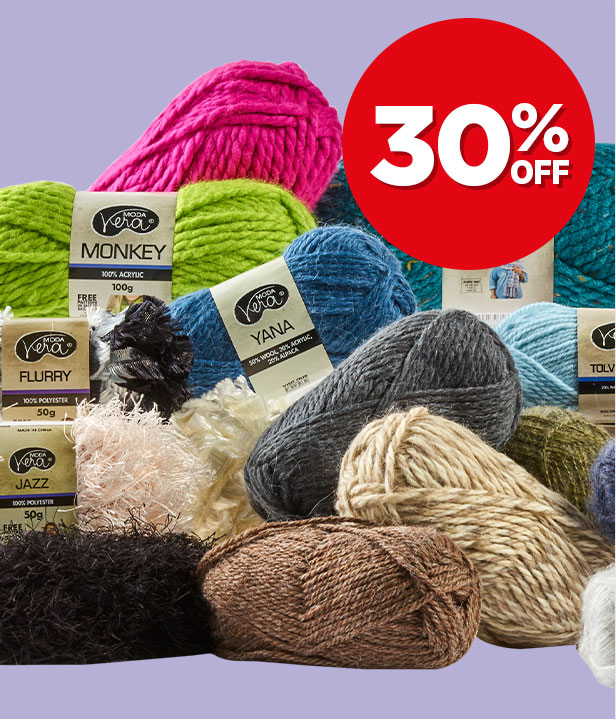 30% Off Moda Vera Knitting Yarn