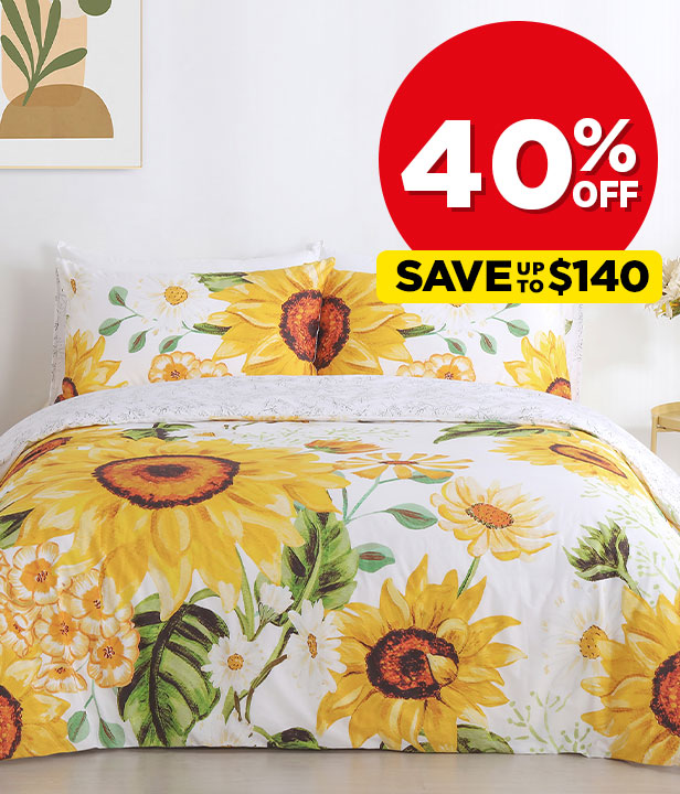 40% Off Quilt Cover Sets & Sheets