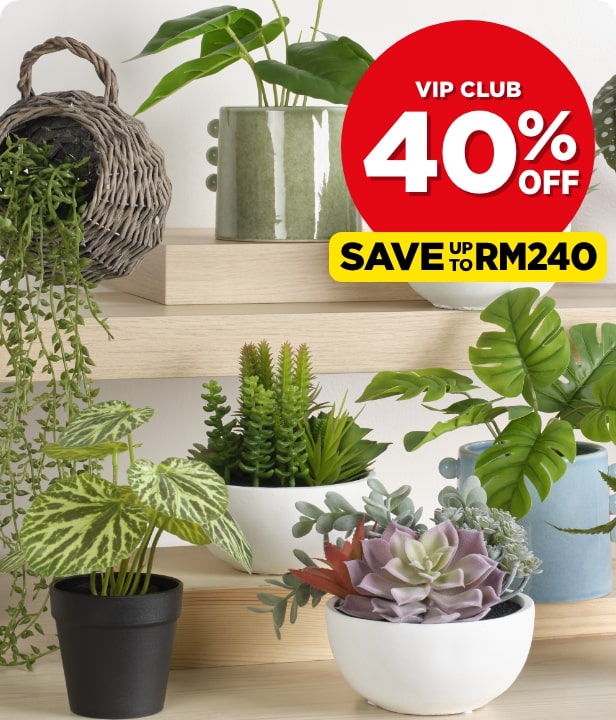 VIP CLUB 40% Off Artificial Potted Plants, Hanging Plants & Stems