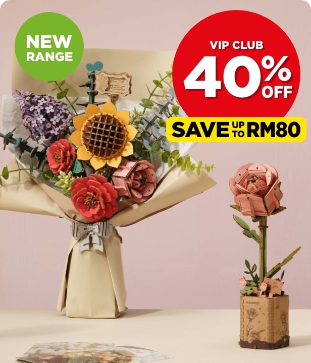VIP CLUB 40% Off Robotime Flowers Making Kits
