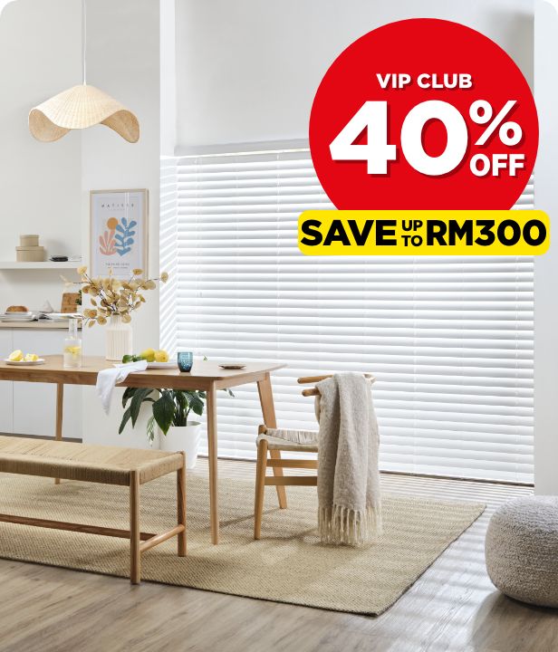 VIP CLUB 40% Off All Ready To Hang Faux Wood Venetian Blinds