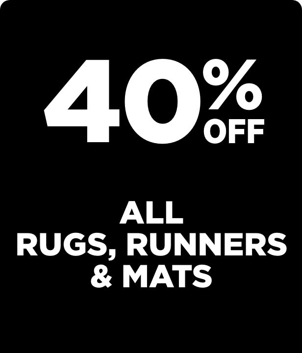 40% Off All Rugs, Runners & Mats