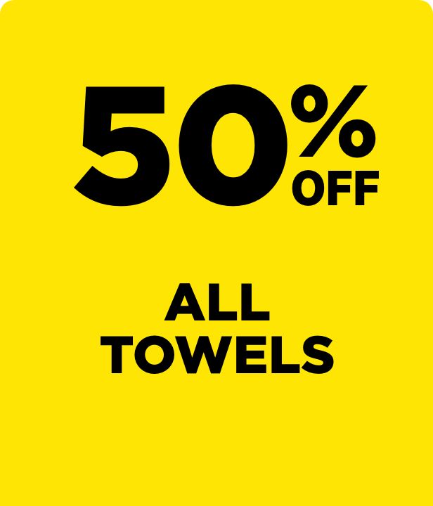 50% Off All Towels