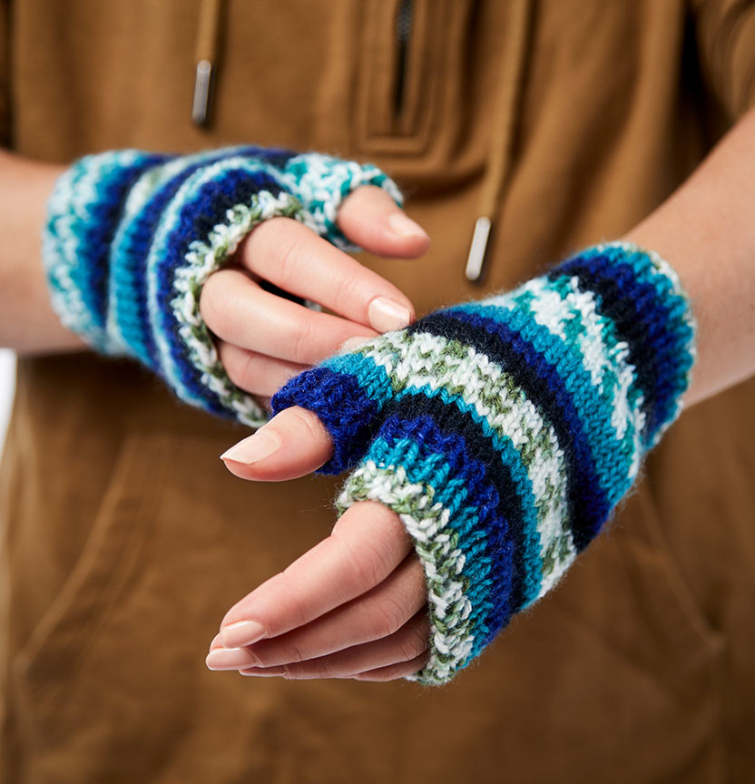 Marvel Magic Stripe Fingerless Gloves Project
