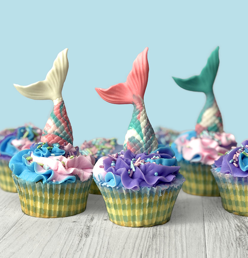 Mermaid Tail Cupcakes Project