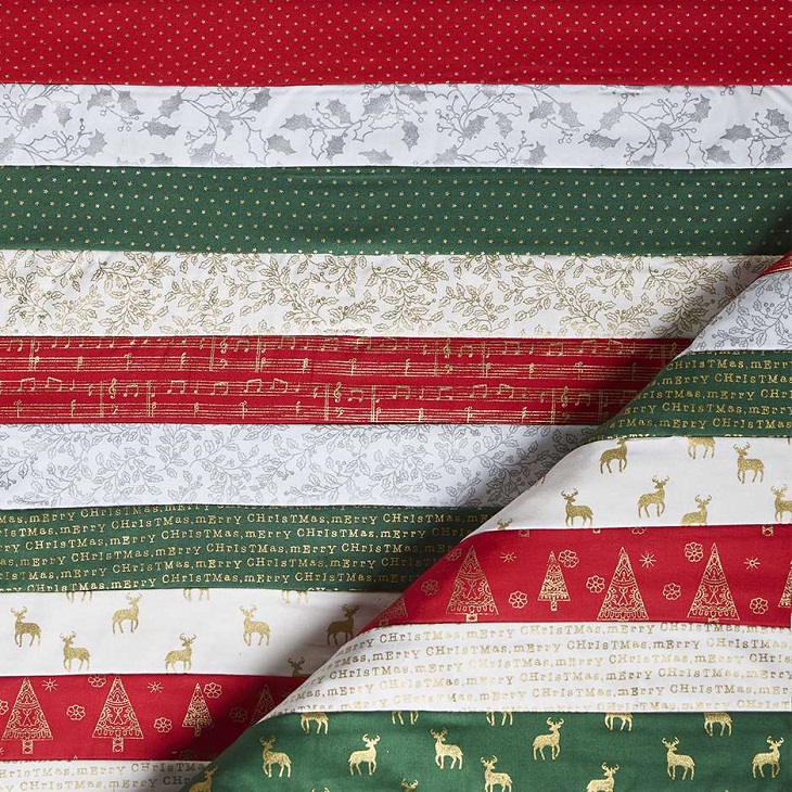 Metallic Christmas Jelly Roll Rag Quilt Project