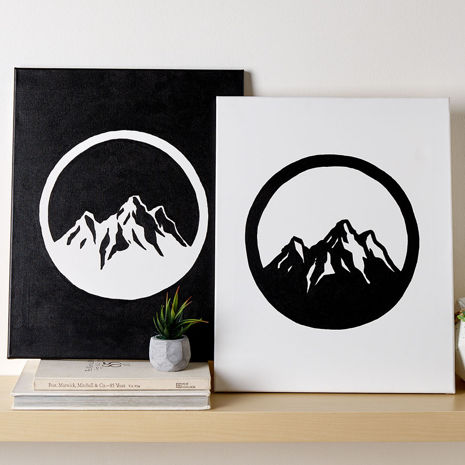 Monotone Mountains Painting Project
