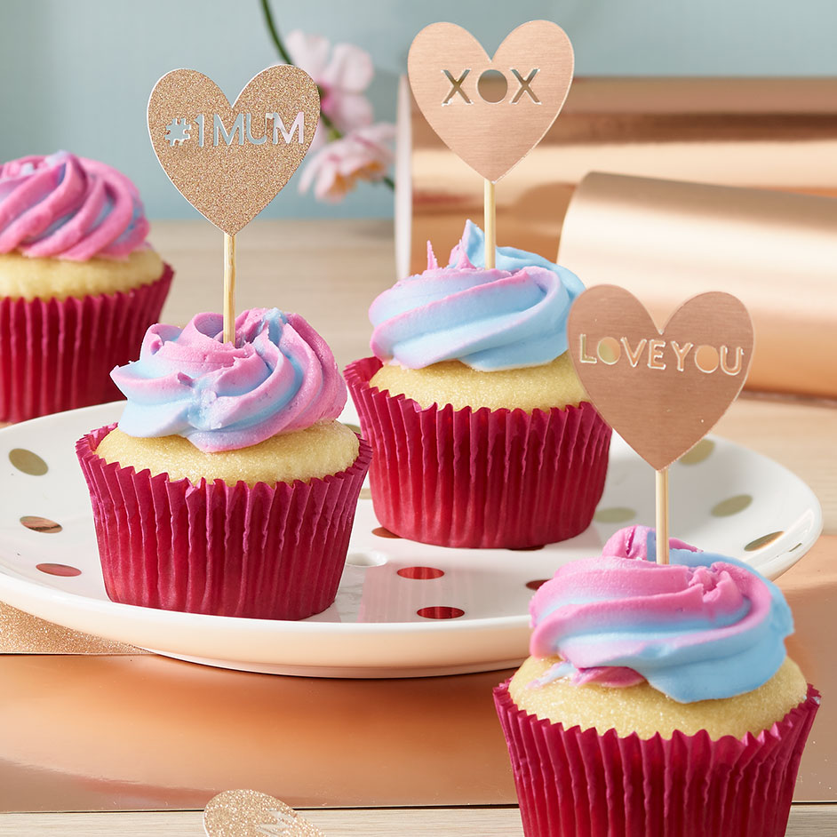 Mothers Day Cupcakes With DIY Cupcake Toppers Project