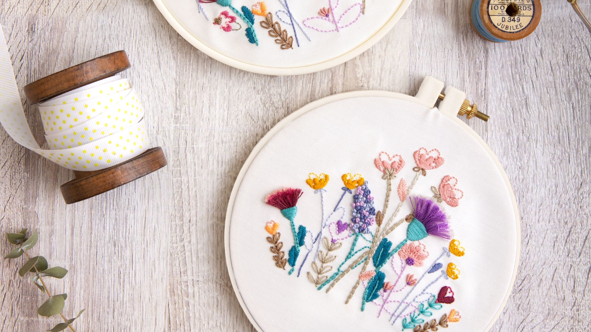 Use a mix of techniques to stitch your own floral embroidery masterpiece