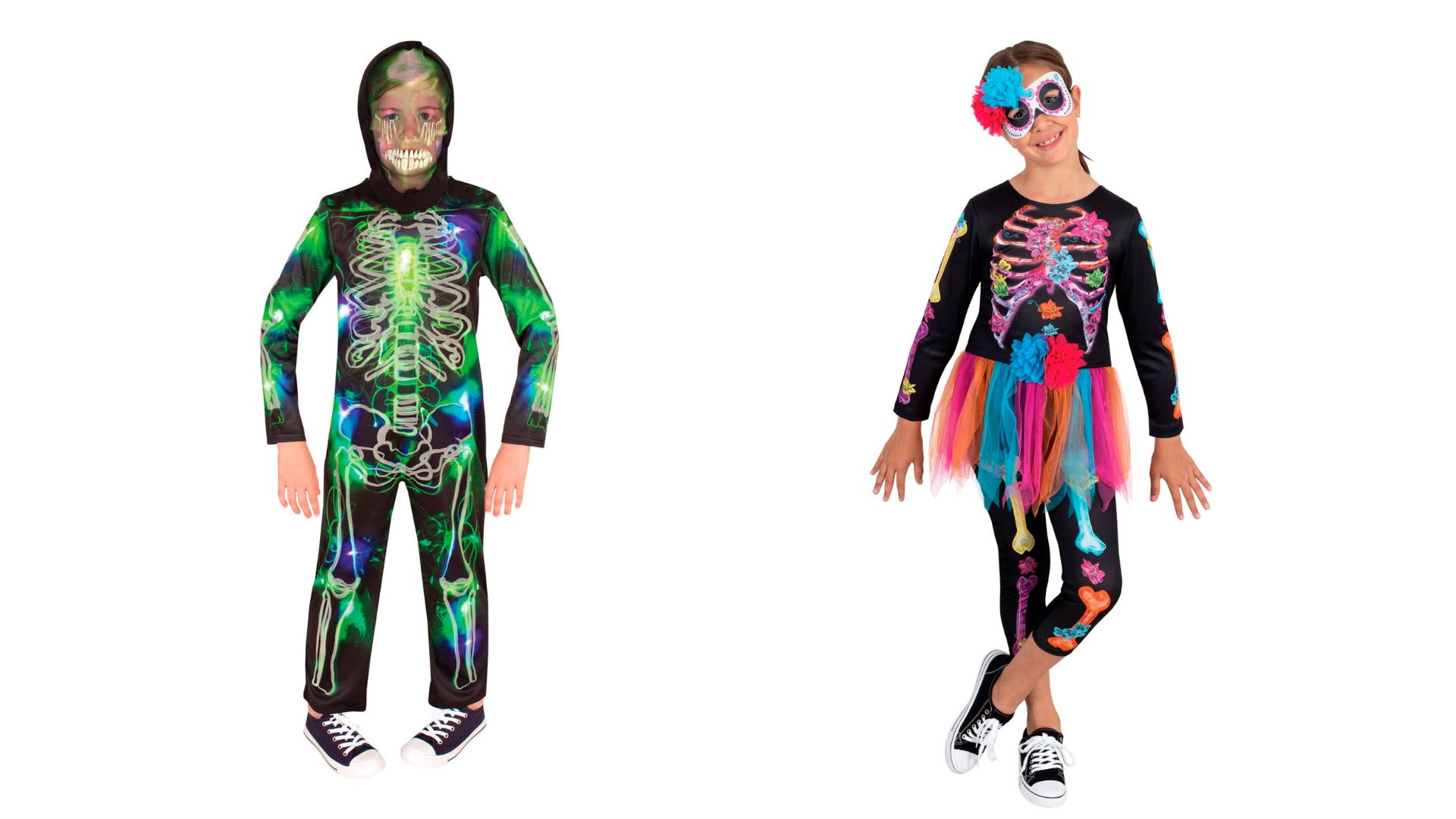 Glow-in-the-dark Skeleton Costumes for kids