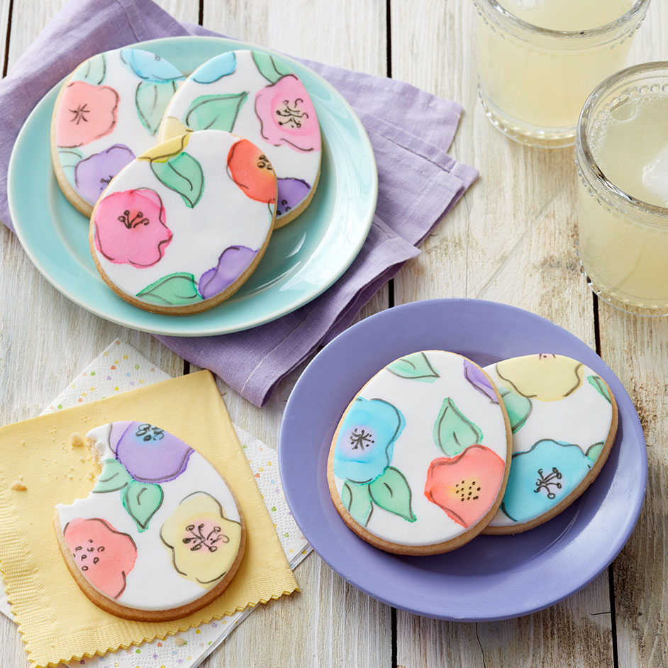Painted Fondant Egg Cookies Project