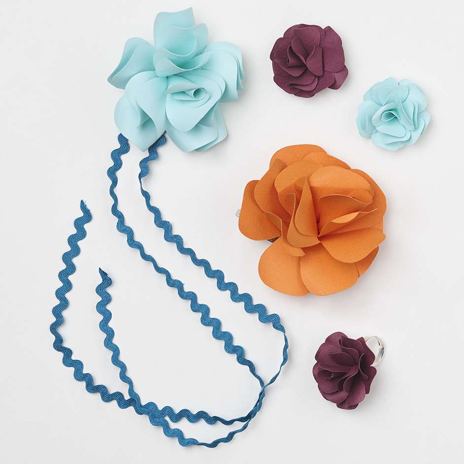 Paper Flower Head Piece & Ring Project