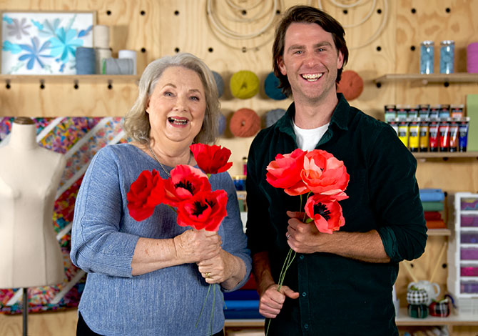 How to make paper poppies with Tonia Todman and Jimmy Rees